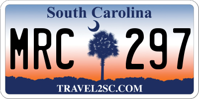 SC license plate MRC297