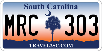 SC license plate MRC303