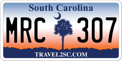 SC license plate MRC307
