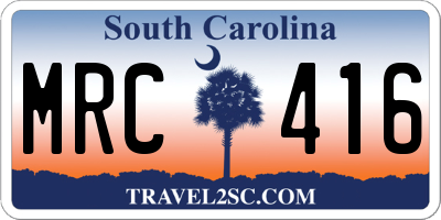 SC license plate MRC416