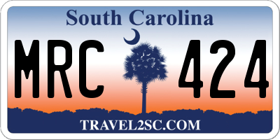 SC license plate MRC424