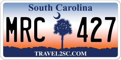SC license plate MRC427