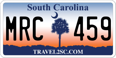 SC license plate MRC459