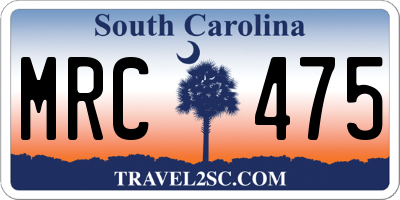 SC license plate MRC475