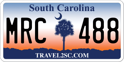 SC license plate MRC488