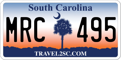 SC license plate MRC495