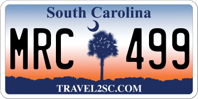 SC license plate MRC499