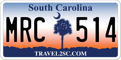 SC license plate MRC514