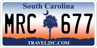 SC license plate MRC677