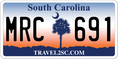 SC license plate MRC691