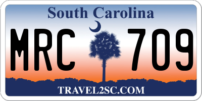SC license plate MRC709