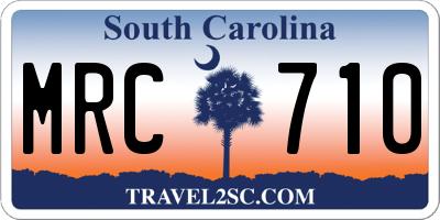 SC license plate MRC710
