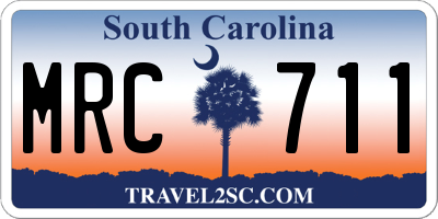 SC license plate MRC711