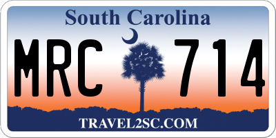SC license plate MRC714