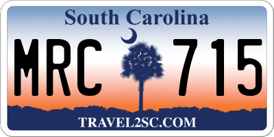 SC license plate MRC715
