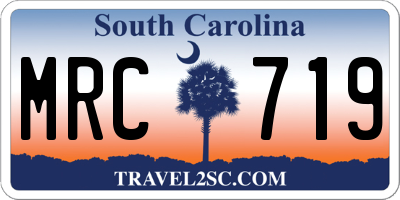 SC license plate MRC719