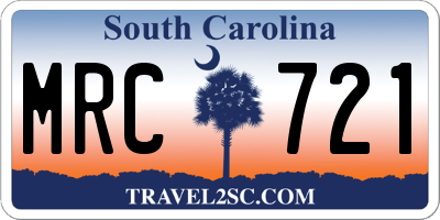SC license plate MRC721