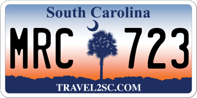 SC license plate MRC723