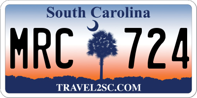 SC license plate MRC724