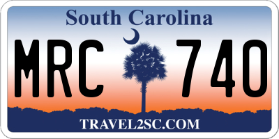 SC license plate MRC740