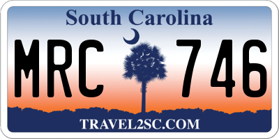 SC license plate MRC746