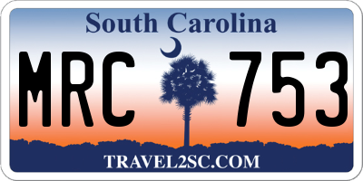 SC license plate MRC753
