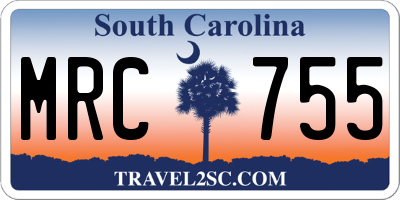 SC license plate MRC755