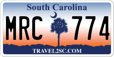 SC license plate MRC774