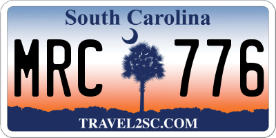 SC license plate MRC776