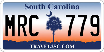 SC license plate MRC779