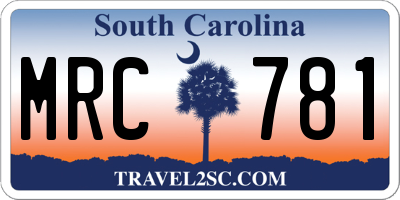 SC license plate MRC781