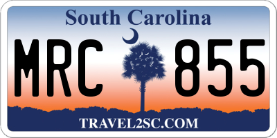 SC license plate MRC855