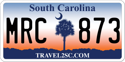 SC license plate MRC873