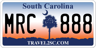 SC license plate MRC888