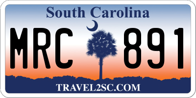 SC license plate MRC891