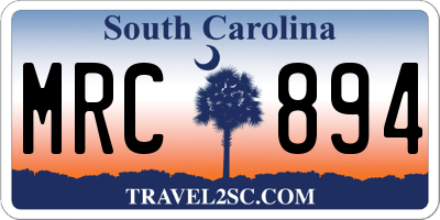 SC license plate MRC894