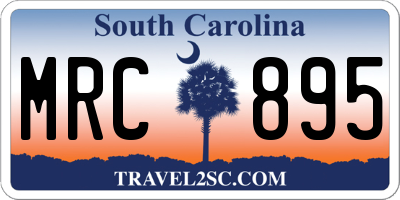 SC license plate MRC895