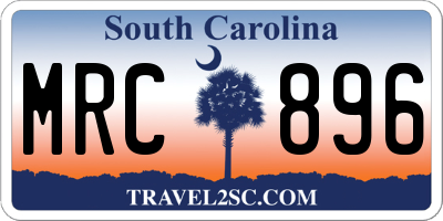 SC license plate MRC896