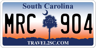 SC license plate MRC904
