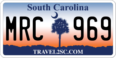 SC license plate MRC969