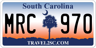 SC license plate MRC970