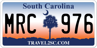 SC license plate MRC976