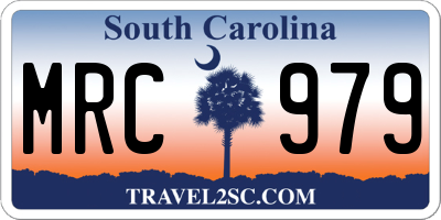 SC license plate MRC979
