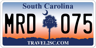 SC license plate MRD075
