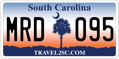 SC license plate MRD095