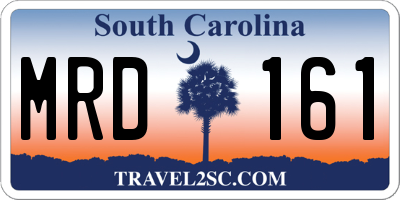 SC license plate MRD161