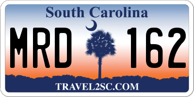 SC license plate MRD162