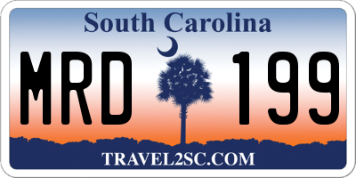 SC license plate MRD199