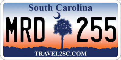SC license plate MRD255