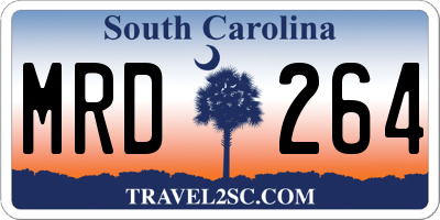 SC license plate MRD264